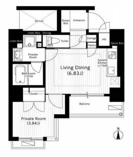 SK大阪天満宮プライマリーワン【7階】の間取り