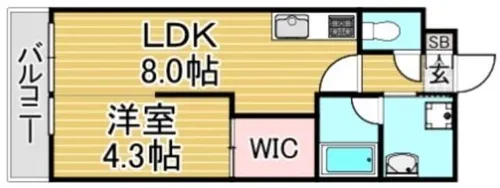 グランファスト 伊都【4階】の間取り