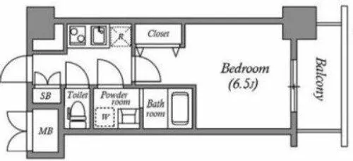 ワールドアイ難波City Gate【7階】の間取り