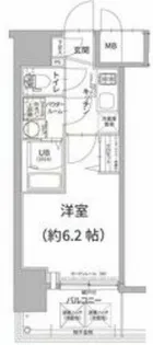 エスリード難波ザ・プレミア【6階】の間取り