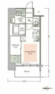 アーバネックス新町Ⅱ【6階】の間取り