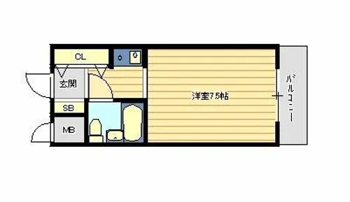 ベルウエスト【105号室】の間取り