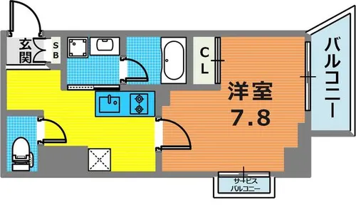 グランボヌール【603号室】の間取り