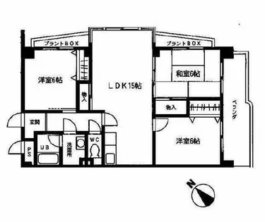 福東ジュネス11 B【101号室】の間取り