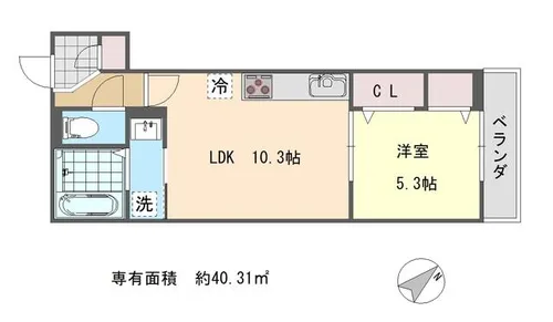 グランディールA&NⅡ【1階】の間取り