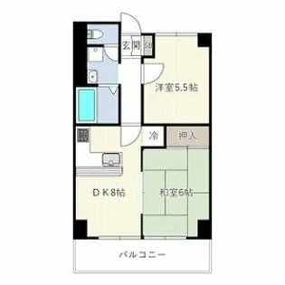 パピネス【6階】の間取り