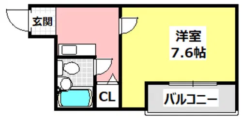 ロイヤル摂津D棟【3階】の間取り