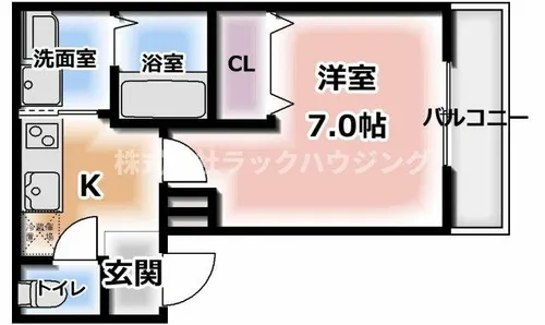 1Kの間取り画像