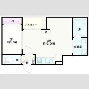 Jack asahi Ⅱ【1階】の間取り