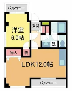 ルミエール奥田【304号室】の間取り