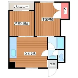 サンシャインMKM東小橋【6階】の間取り