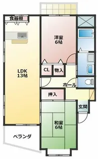 フォーブル富士見台【202号室】の間取り