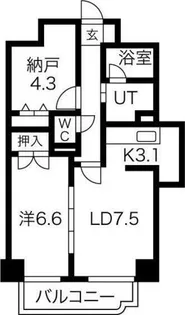 ガーデンハウス清田通【5階】の間取り