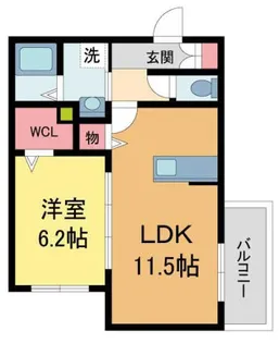 ヘーベルレーブ【2階】の間取り