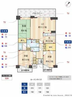 東急ドエル・アルス三田中央A棟【1204号室】の間取り