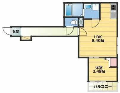GAIA 櫛原【2階】の間取り