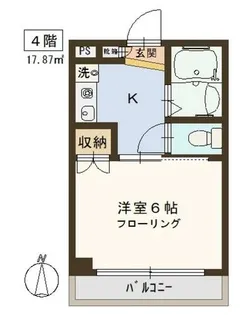 ソサエティ塩見【5階】の間取り