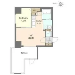 S-RESIDENCE大通公園admirio【8階】の間取り
