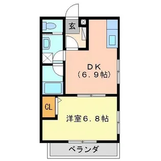 カーサ・ウーノ【203号室】の間取り