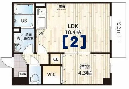 ソリティア都島【4階】の間取り