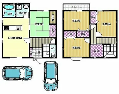 大阪府富田林市梅の里1丁目【一戸建】の間取り