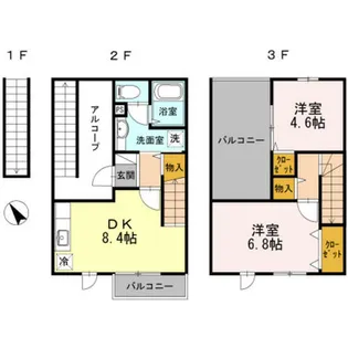 兵庫県明石市大久保町谷八木【アパート】の間取り