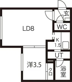 アーバンクラスタ元町Ⅱ【4階】の間取り