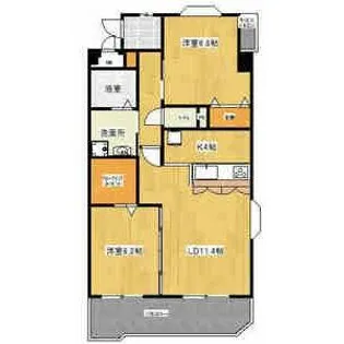 愛知県日進市竹の山5丁目【マンション】の間取り