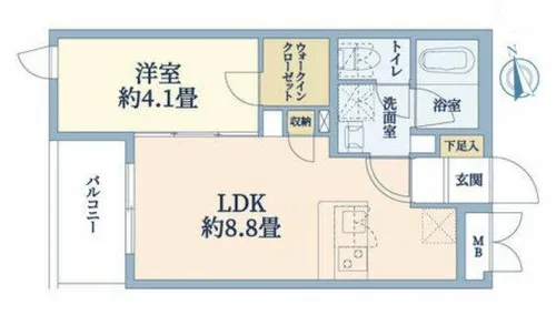 ウェルスクエア都島中通【1階】の間取り