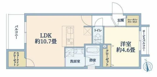 ウェルスクエア都島中通【2階】の間取り