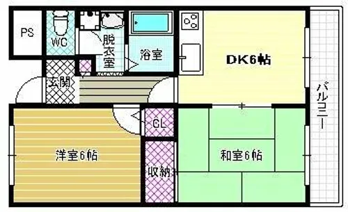 オーク国分【2階】の間取り