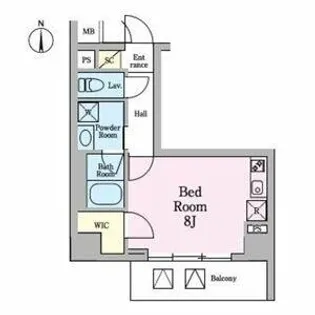 AVANTI aratamabashi【5階】の間取り