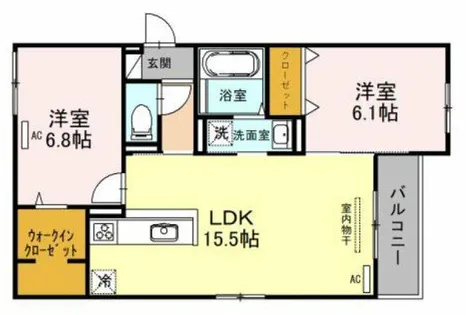 La Suite上町台【2階】の間取り
