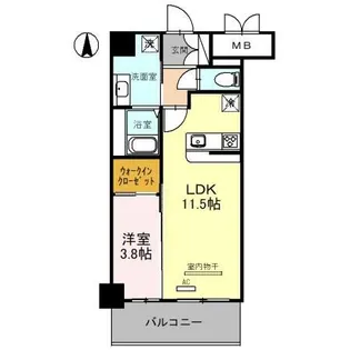 グランコート茨木永代町【403号室】の間取り