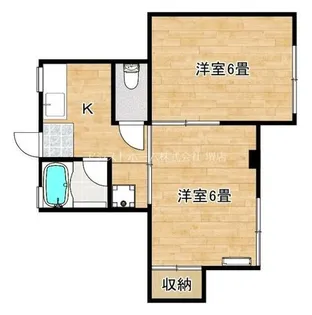 八木ビル【203号室】の間取り