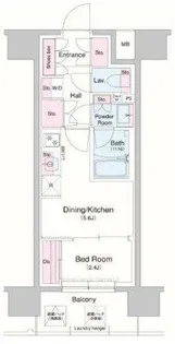 コンフォリア・リヴ南森町Q【2階】の間取り