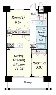 ショウエイ靭【2階】の間取り