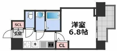 セレニテ難波プリエ【7階】の間取り