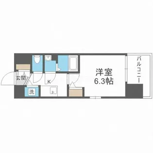 エスリード難波ザ・ゲート【3階】の間取り