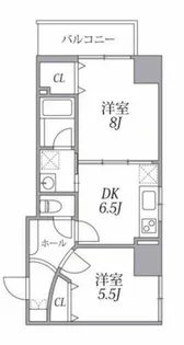 ZEUS難波CUBE【8階】の間取り