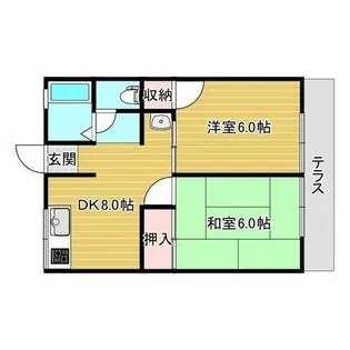 シティハイム高橋C棟【101号室】の間取り