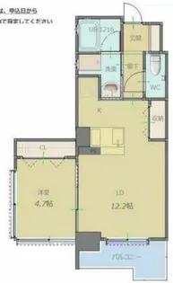 ラグレース天六【4階】の間取り