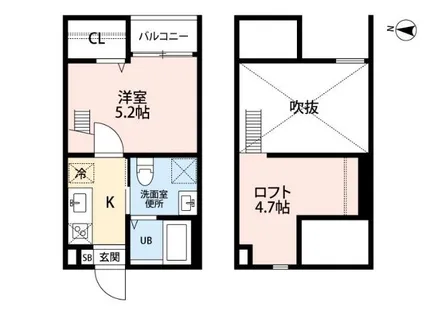 クレール岩塚Ⅰ【1階】の間取り