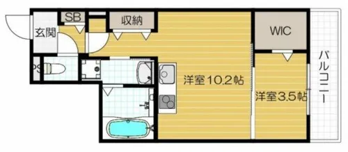 Casa Branche【1階】の間取り