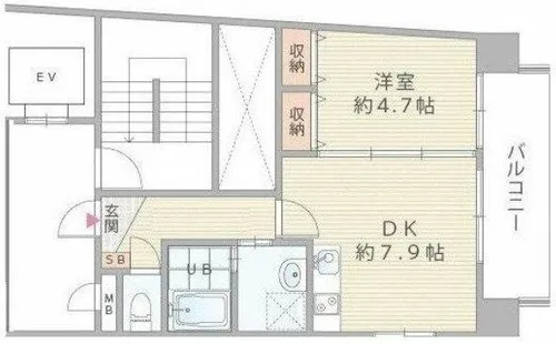 オルフェア上本町Ⅶ番館【3階】の間取り