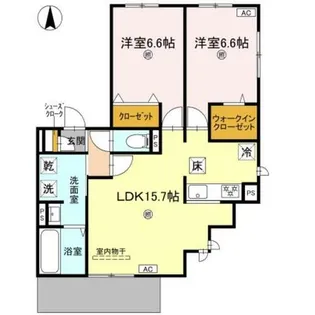 GRAMM箱ノ井【3階】の間取り