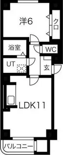フレックス南郷通【4階】の間取り