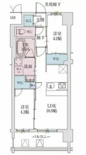 スプランディッド城東関目【9階】の間取り