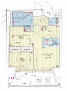 プレサンス九条グランデリーヴ【14階】の間取り