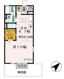 メイプルコート佐土【1階】の間取り